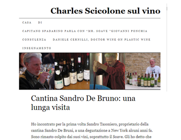 CHARLES SCICOLONE SUL VINO - LA VISITA IN CANTINA SANDRO DE BRUNO