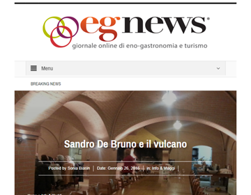 EGNEWS - SANDRO DE BRUNO E IL VULCANO